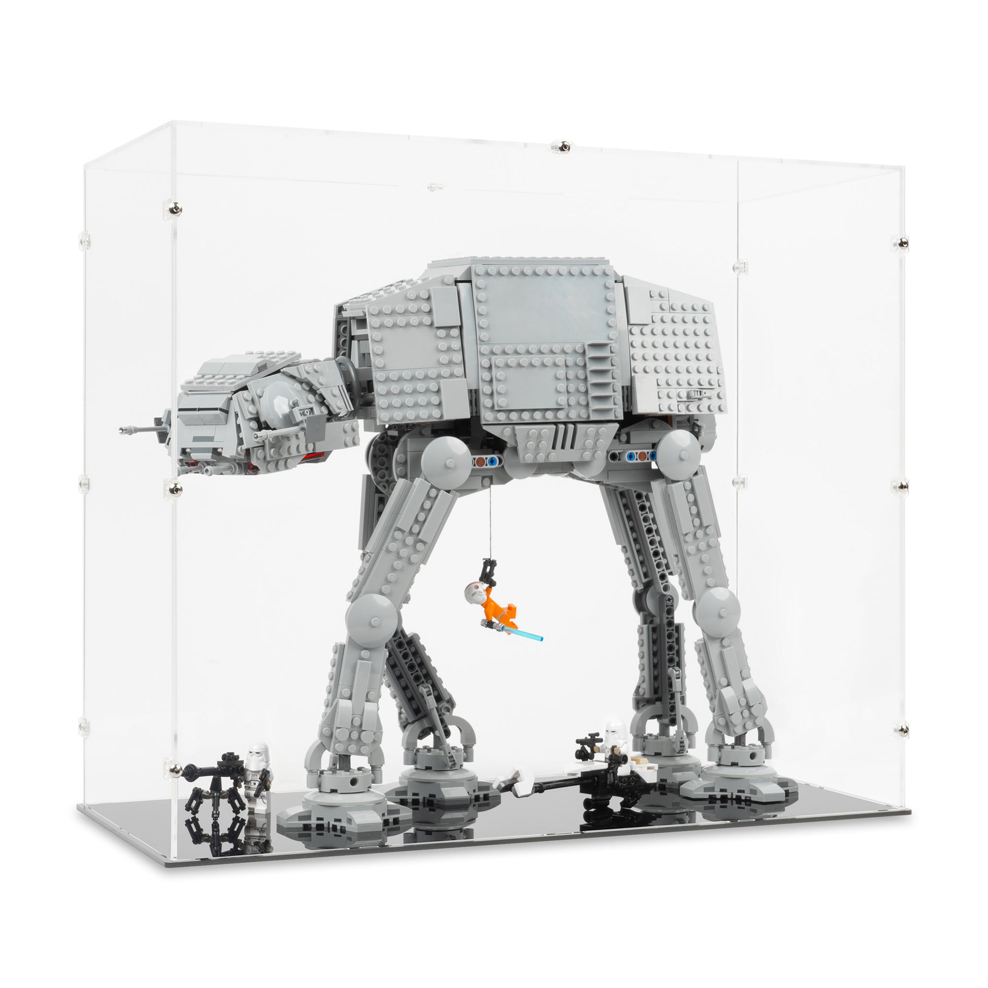 Angled view of LEGO 75288 AT-AT Display Case.