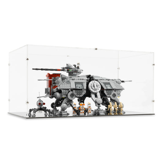 Angled view of LEGO 75337 AT-TE Walker Display Case.