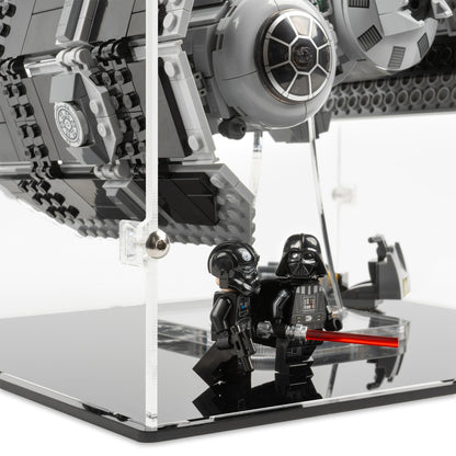 Fitting detail view of LEGO 75347 TIE Bomber Display Case and Stand.