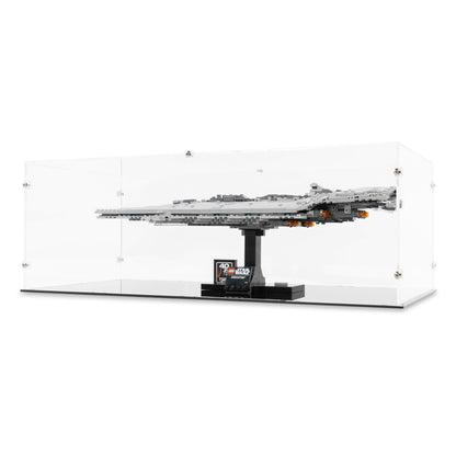 Angled view of LEGO 75356 Executor Super Star Destroyer Display Case.
