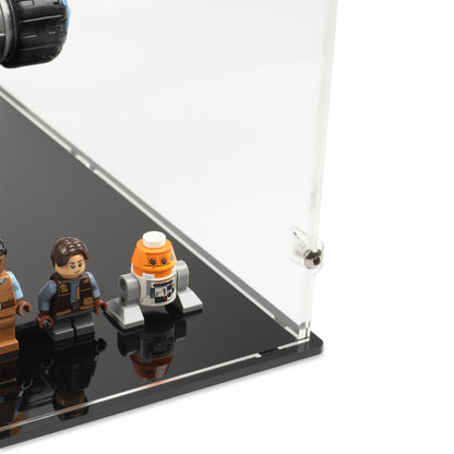 Fitting detail view of LEGO 75357 Ghost and Phantom II Display Case.
