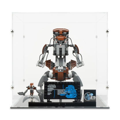 Front view of LEGO 75381 Droideka Display Case.