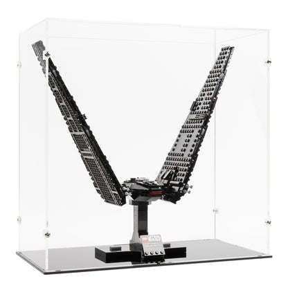 Angled view of LEGO 75406 Kylo Ren's Command Shuttle Display Case.
