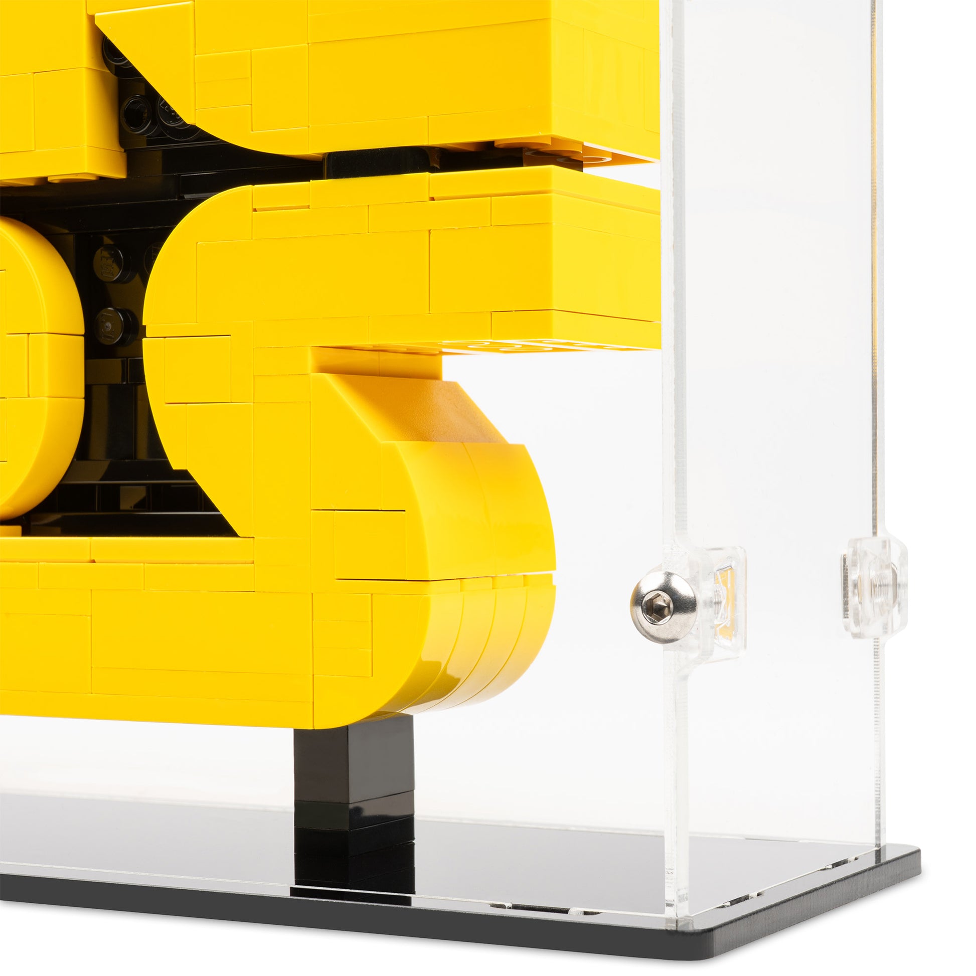 Fitting detail view of LEGO 75407 Brick-Built Star Wars Logo Display Case.