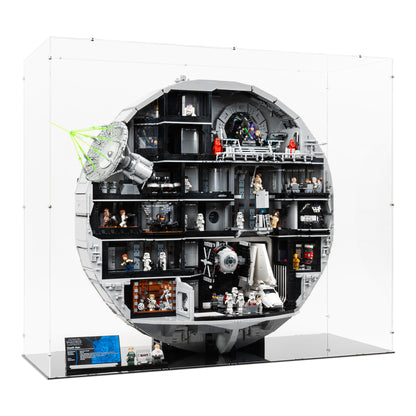 Angled view of LEGO 75419 UCS Death Star Display Case.
