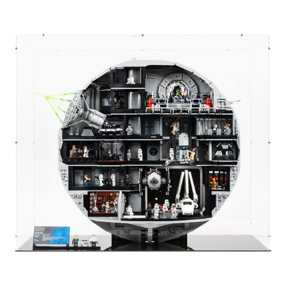Front view of LEGO 75419 UCS Death Star Display Case.