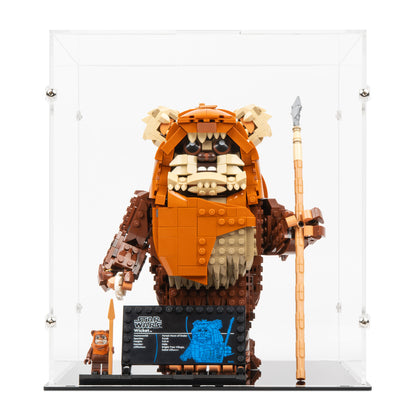 Front view of LEGO 75430 Wicket the Ewok Display Case.
