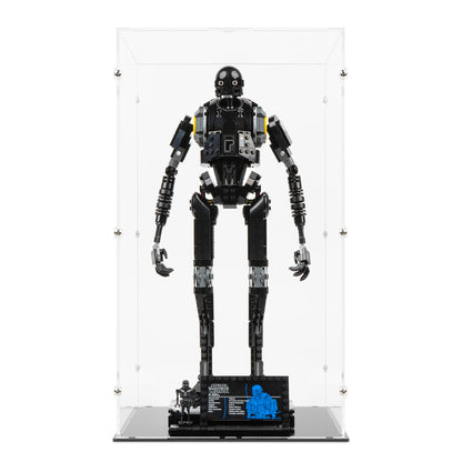 Front view of LEGO 75434 K-2SO Security Droid Display Case.