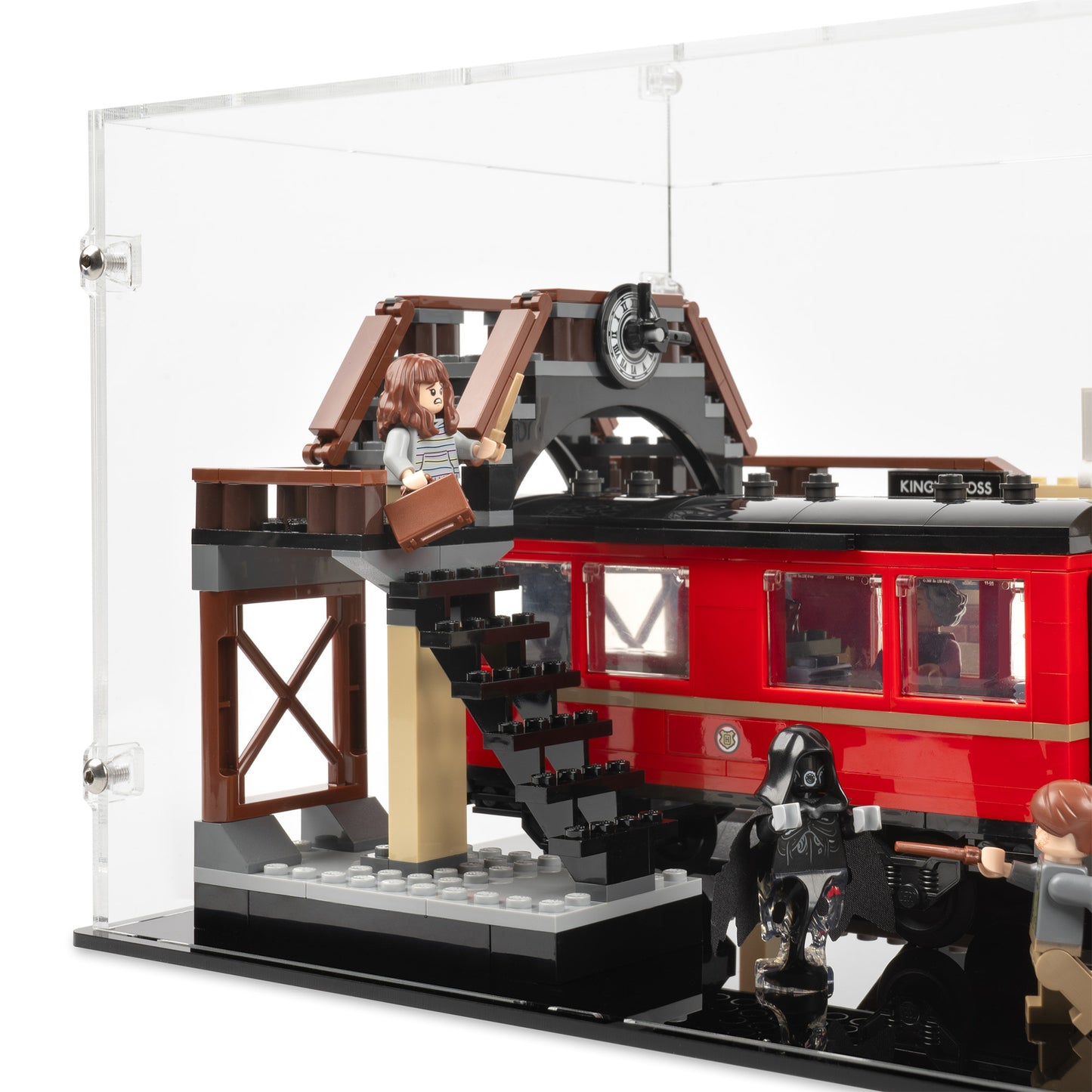 Platform detail view of LEGO 75955 Hogwarts Express Display Case.