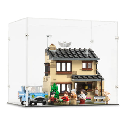 Angled view of LEGO 75968 4 Privet Drive Display Case.