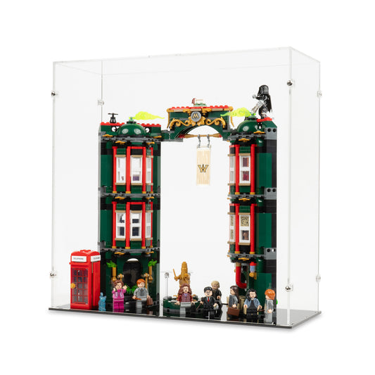 Angled view of LEGO 76403 The Ministry of Magic Display Case.