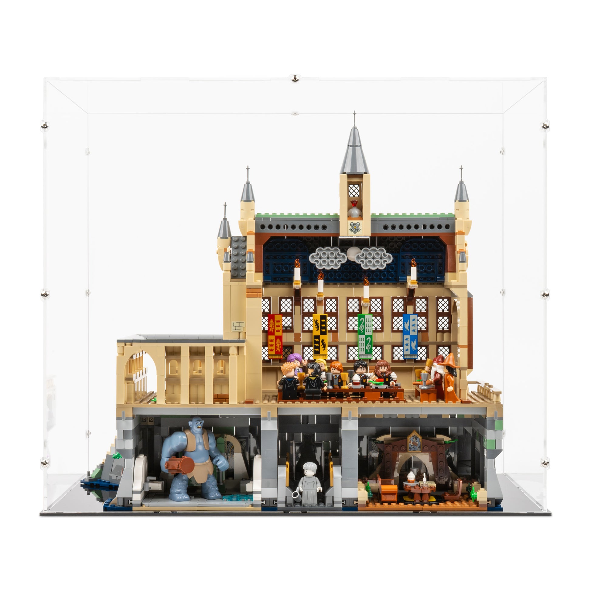 Back view of LEGO 76435 Hogwarts Castle The Great Hall Display Case.