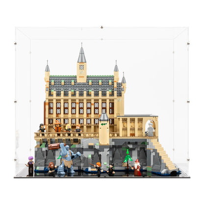Front view of LEGO 76435 Hogwarts Castle The Great Hall Display Case.
