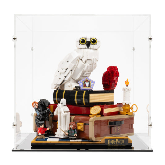 Front view of LEGO 76466 Sorcerer's Stone – Collectors' Edition Display Case.
