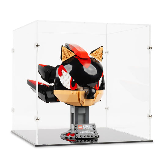 Angled view of LEGO 77000 Shadow the Hedgehog Display Case.