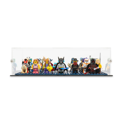 Front view of LEGO Minifigure 32x32 Baseplate Display Case.