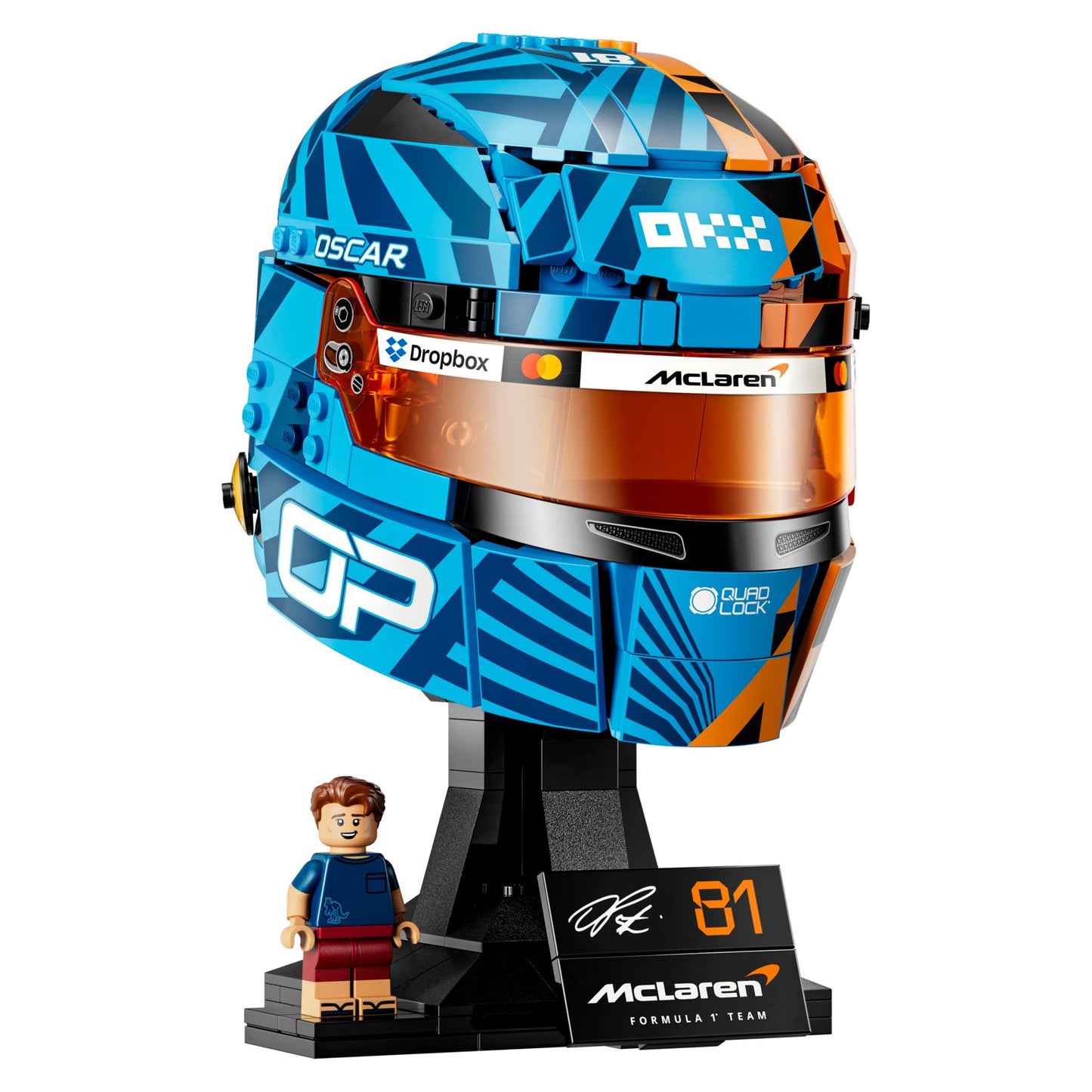 LEGO® McLaren Mastercard F1® Team Oscar Piastri Helmet Display Case (43017)