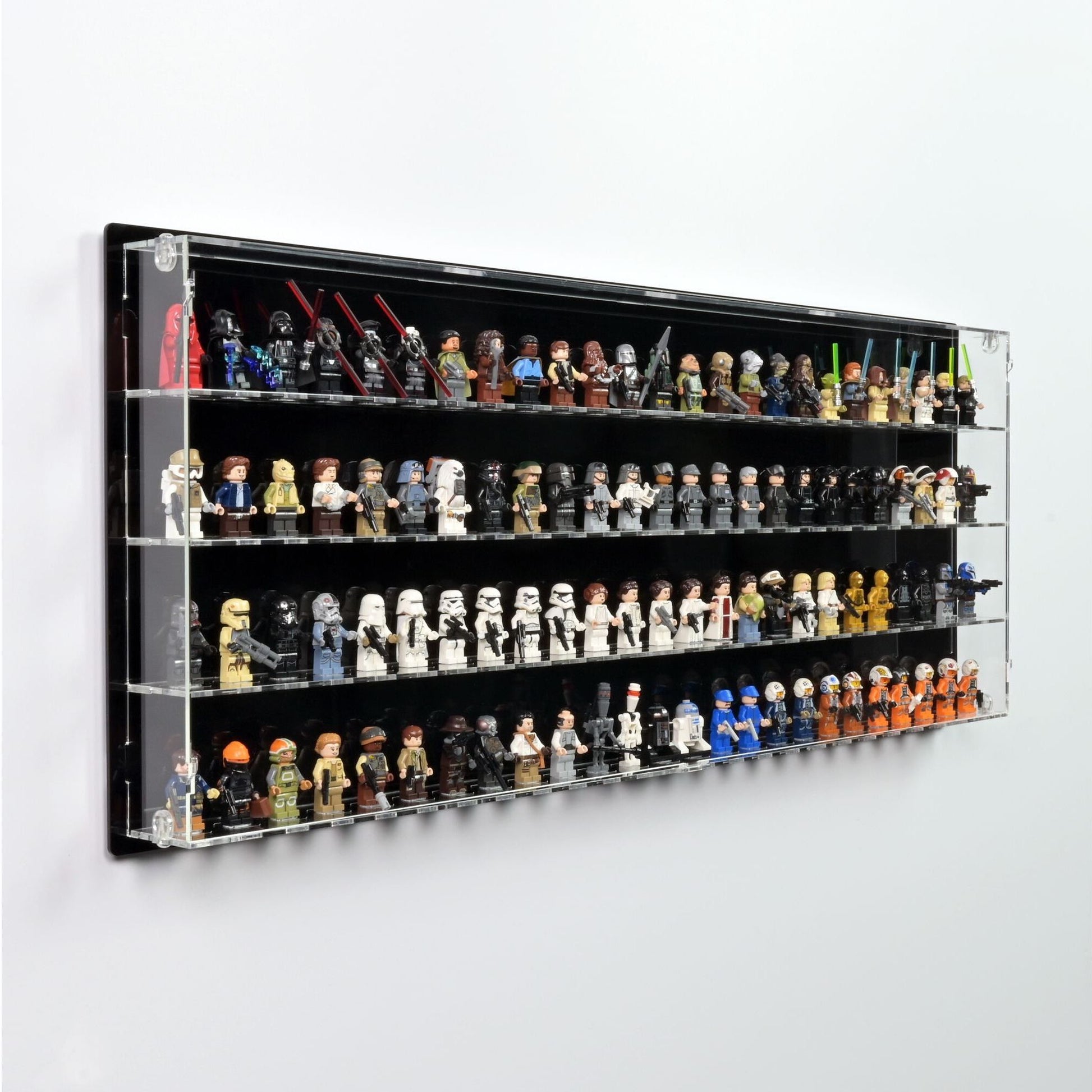 100 LEGO® Minifigures Wall-Mounted Display Case – Kingdom Brick Supply