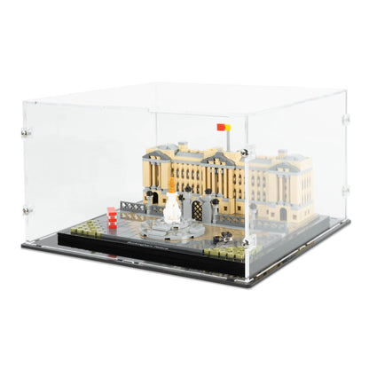 Angled top view of LEGO 21029 Buckingham Palace Display Case.