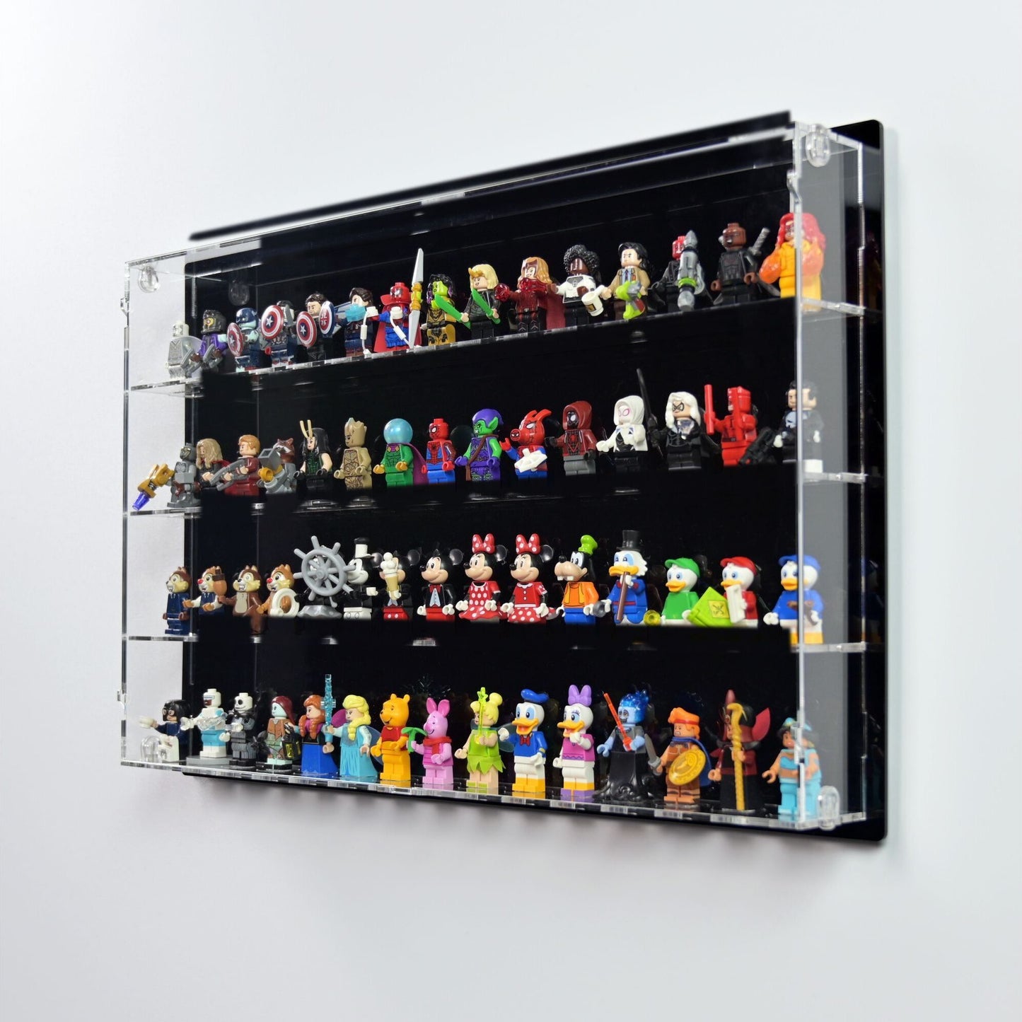 60 LEGO® Minifigures Wall-Mounted Display Case