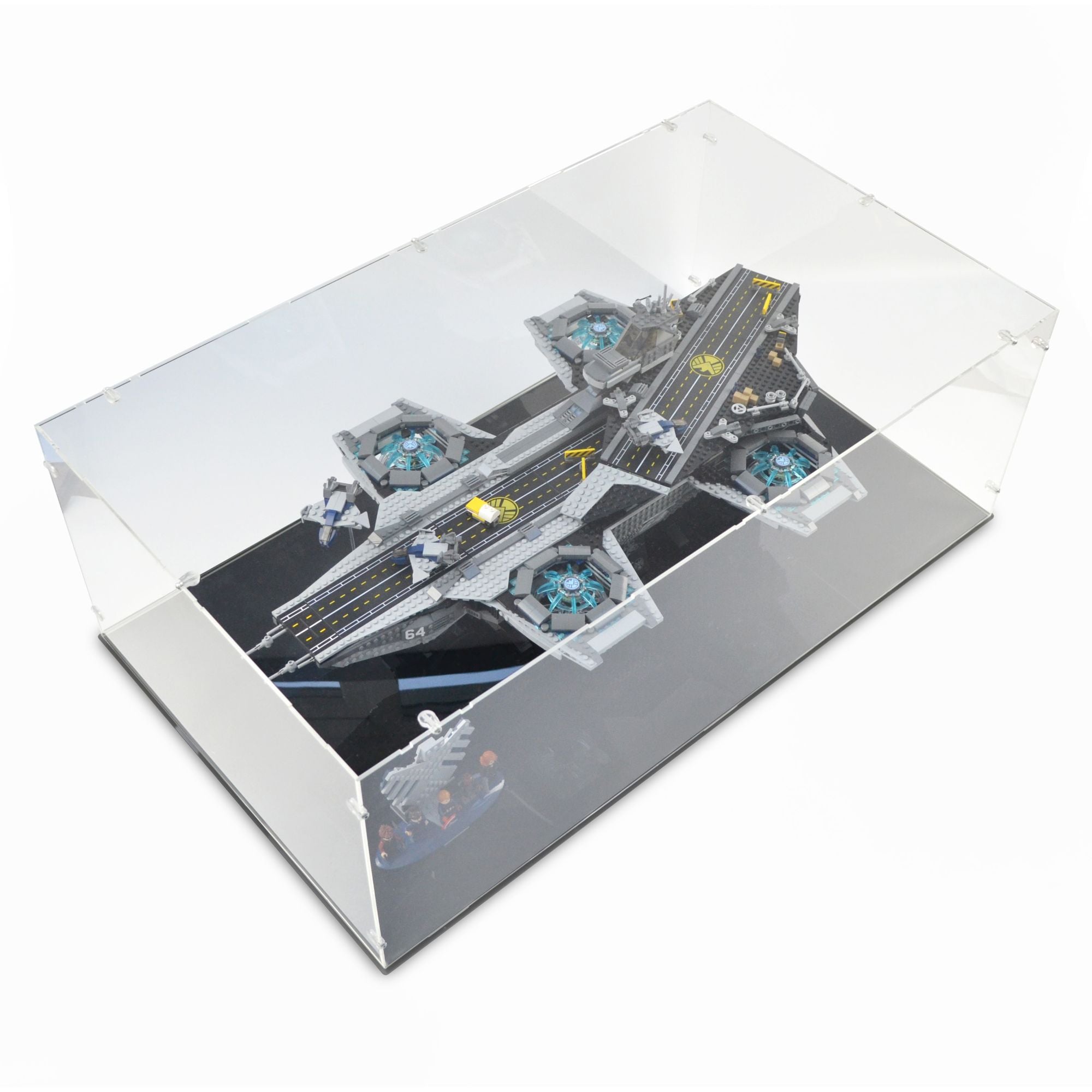 76042 The SHIELD Helicarrier Display Case Kingdom Brick Supply