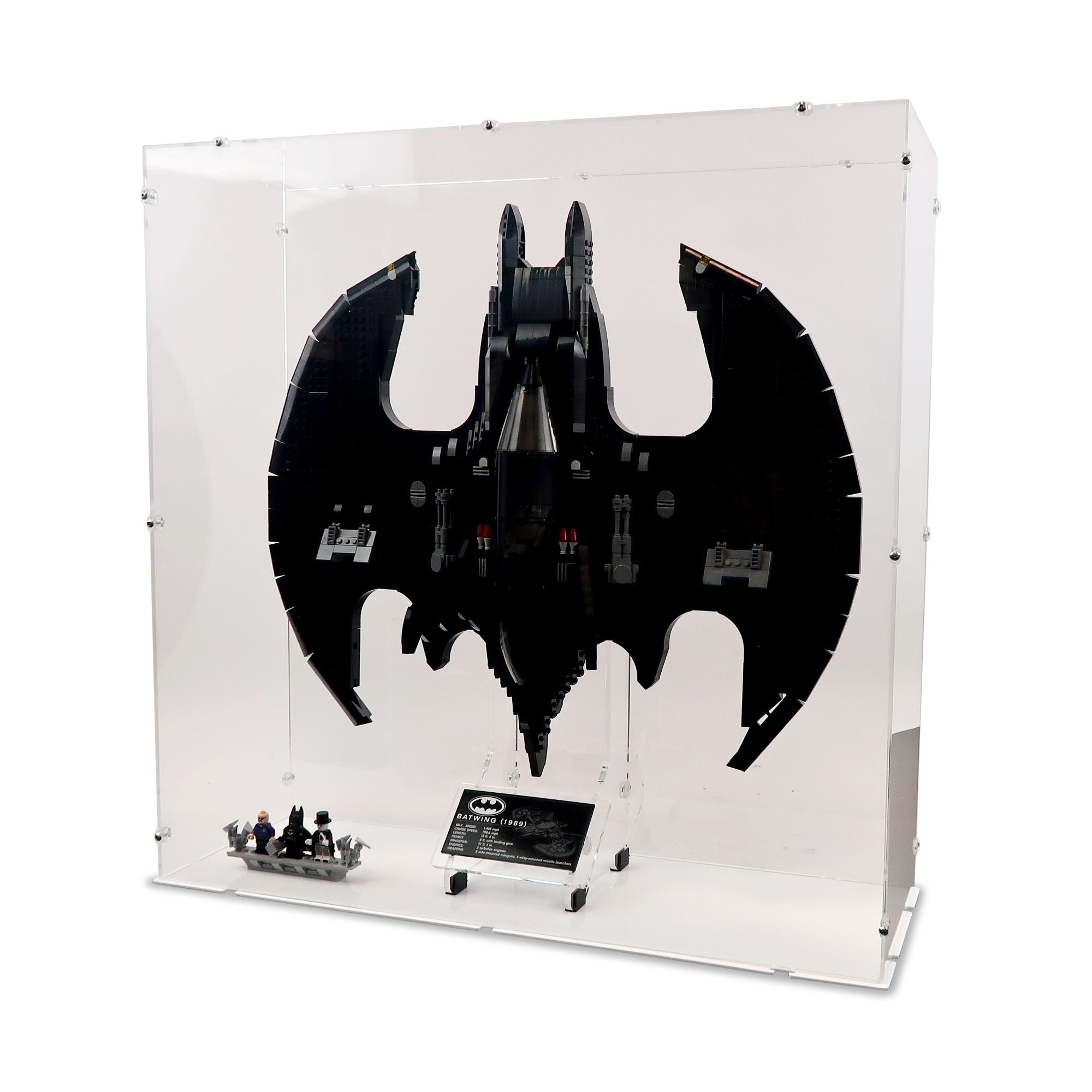 76161 UCS 1989 Batwing Display Case Stand Kingdom Brick Supply