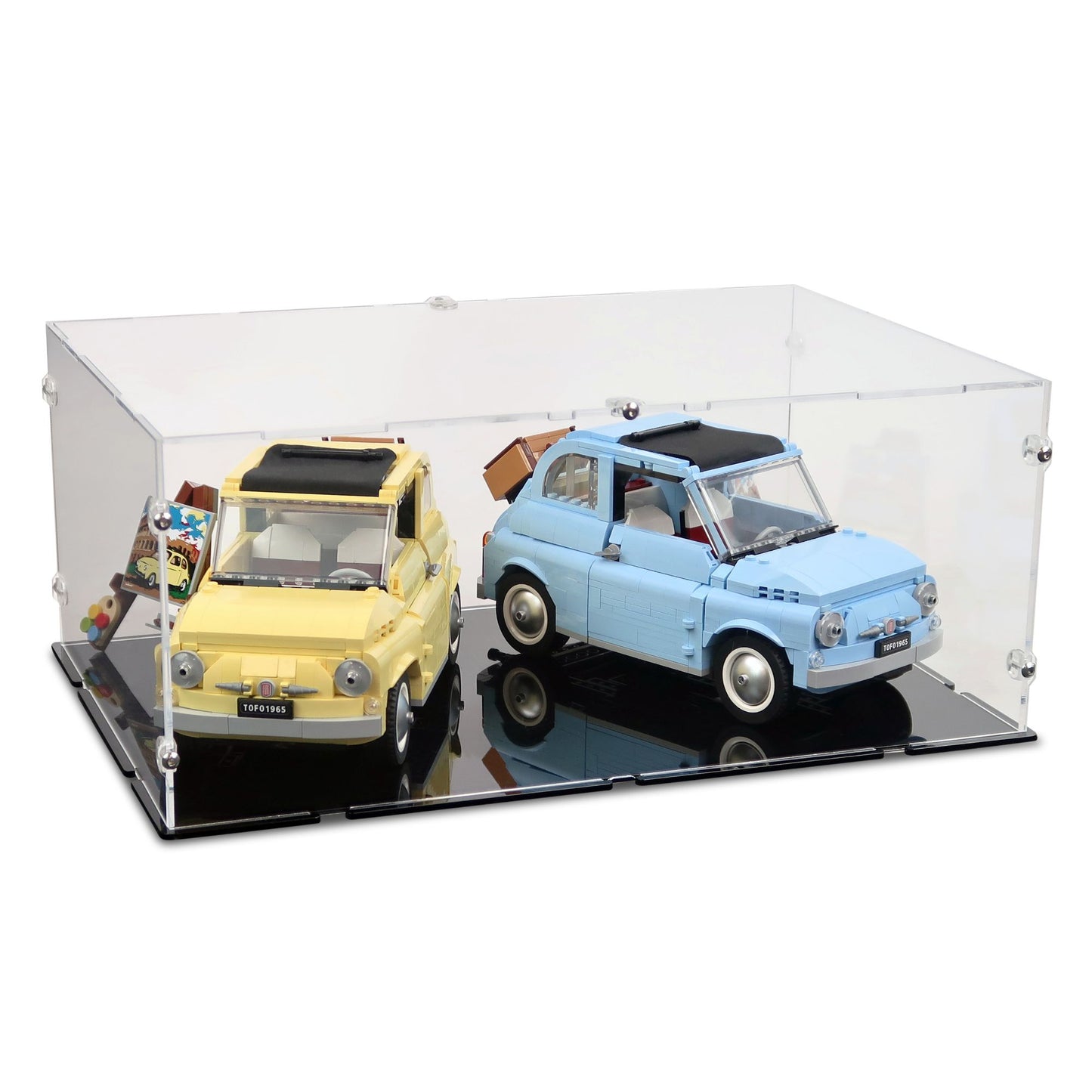 The Double Fiat Car Collection Display Case