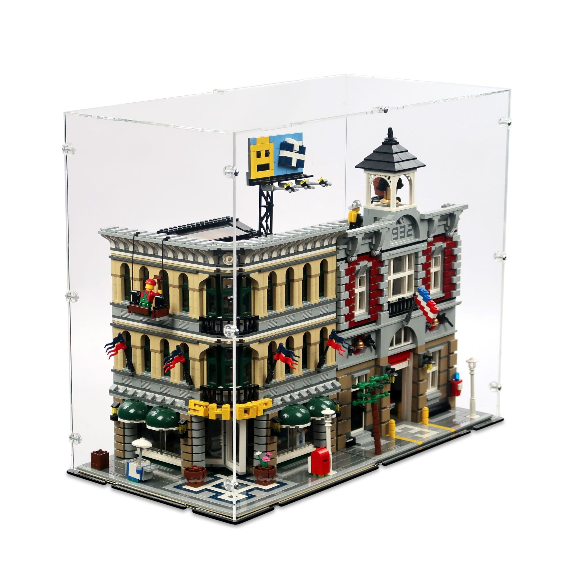 Lego modular best sale display case